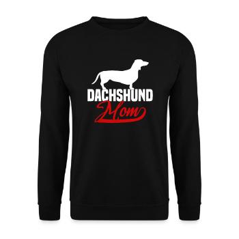 Dachshund mom - Unisex Sweatshirt - black - Front - Alina (178cm) & Michal (187cm)