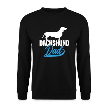 Dachshund Dad - Unisex Sweatshirt - black - Front - Alina (178cm) & Michal (187cm)