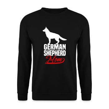 German Shepherd Mom - Unisex Sweatshirt - black - Front - Alina (178cm) & Michal (187cm)