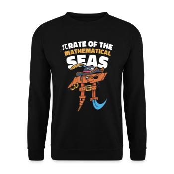 Pi Day Pirate Mathématicien Pi Symbole Numéro - Sweat-shirt Unisexe - noir - Devant - Alina (178cm) & Michal (187cm)
