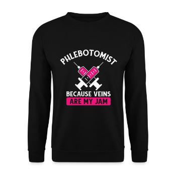 Phlebotomist Phlebotomy Nurse Tech - Unisex Sweatshirt - black - Front - Alina (178cm) & Michal (187cm)