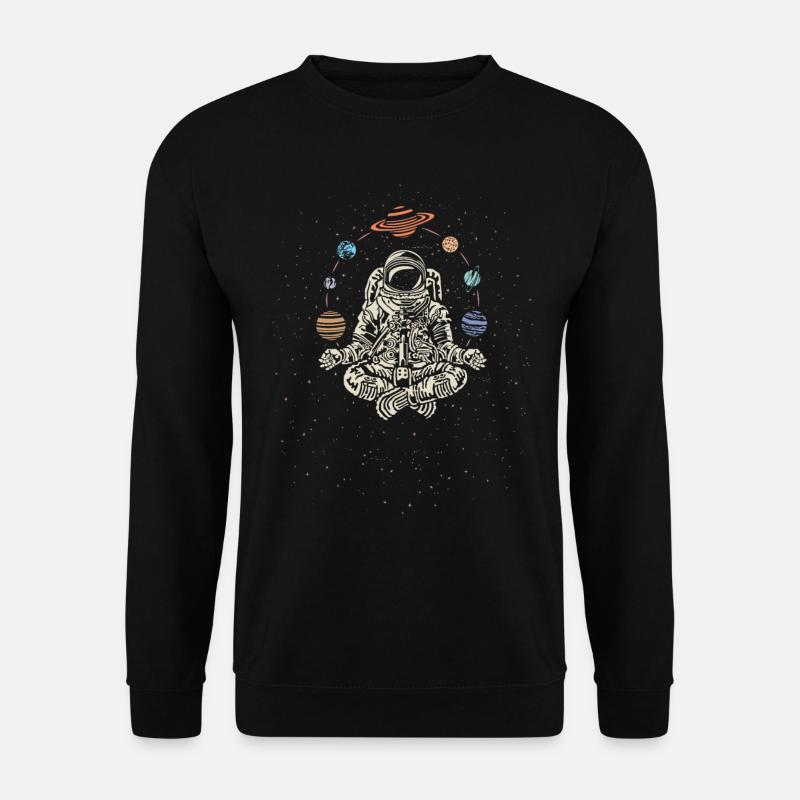 Yoga-Lehrer Rakete Astronaut - Unisex Pullover - Schwarz