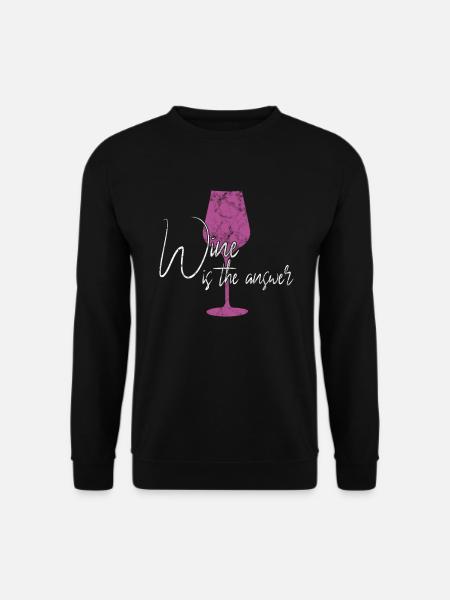 Wine Response Saying - Unisex Sweatshirt - black