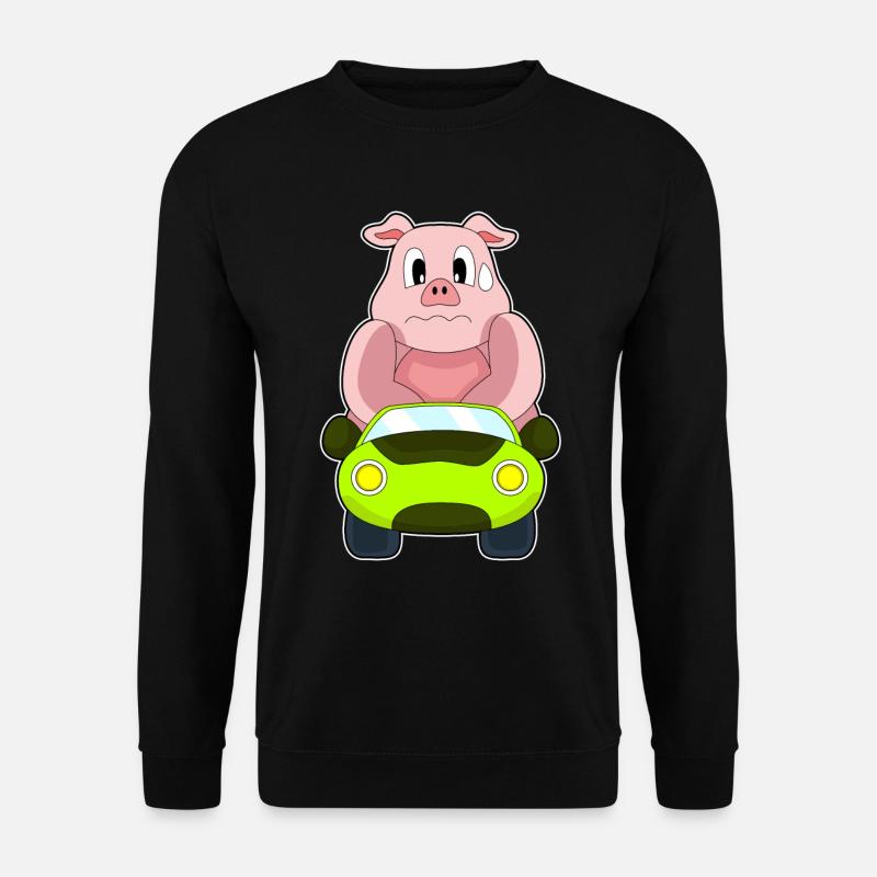 Voiture de cochon - Sweat-shirt Unisexe - noir