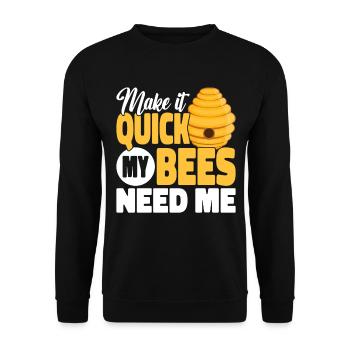 beekeeper beekeeper bees honey bee beekeeping - Unisex Sweatshirt - black - Front - Alina (178cm) & Michal (187cm)