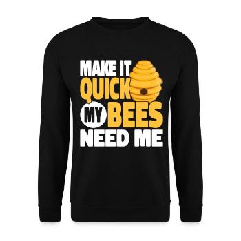 beekeeper beekeeper bees honey bee beekeeping - Unisex Sweatshirt - black - Front - Alina (178cm) & Michal (187cm)
