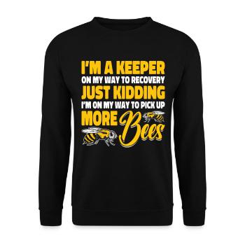 beekeeper beekeeper bees honey bee beekeeping - Unisex Sweatshirt - black - Front - Alina (178cm) & Michal (187cm)