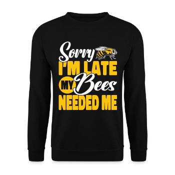 beekeeper beekeeper bees honey bee beekeeping - Unisex Sweatshirt - black - Front - Alina (178cm) & Michal (187cm)