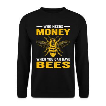 beekeeper beekeeper bees honey bee beekeeping - Unisex Sweatshirt - black - Front - Alina (178cm) & Michal (187cm)