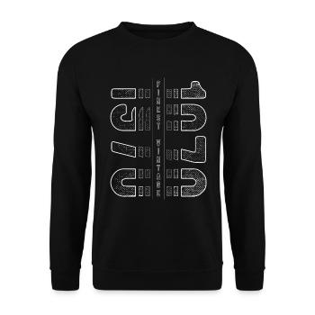 Finest Vintage 1970 Geburtsjahr 1970 Geburtstag - Unisex Pullover - Schwarz - Vorne - Alina (178cm) & Michal (187cm)