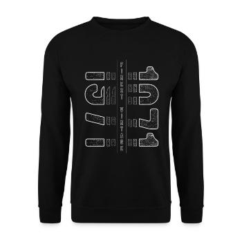 Finest Vintage 1971 Year of birth 1971 Birthday - Unisex Sweatshirt - black - Front - Alina (178cm) & Michal (187cm)