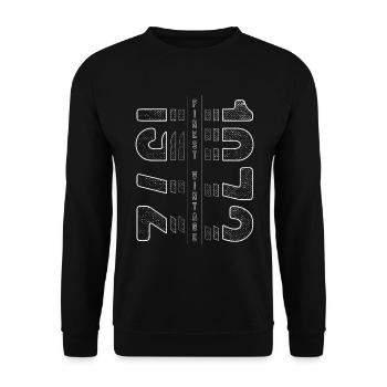 Finest Millésime 1972 Année de naissance 1972 Anniversaire - Sweat-shirt Unisexe - noir - Devant - Alina (178cm) & Michal (187cm)
