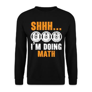 Chut je fais math trainer haltérophilie fitness - Sweat-shirt Unisexe - noir - Devant - Alina (178cm) & Michal (187cm)