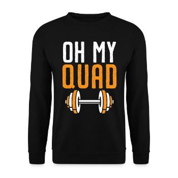 Oh mon quad trainer gym d’haltérophilie fi - Sweat-shirt Unisexe - noir - Devant - Alina (178cm) & Michal (187cm)