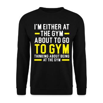 Entraîneur Musculation Haltérophilie Gym Fi - Sweat-shirt Unisexe - noir - Devant - Alina (178cm) & Michal (187cm)