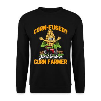 Maïs Agriculture Cultures Agriculture - Sweat-shirt Unisexe - noir - Devant - Alina (178cm) & Michal (187cm)
