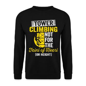 Cell Tower Climber Climbing Technician - Unisex Sweatshirt - black - Front - Alina (178cm) & Michal (187cm)