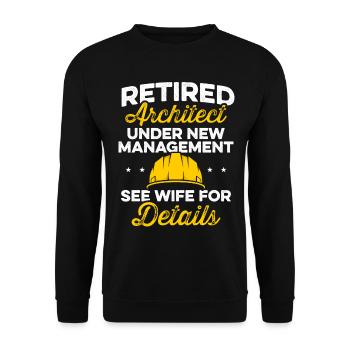 Architekt im Ruhestand Architektur im Ruhestand - Unisex Pullover - Schwarz - Vorne - Alina (178cm) & Michal (187cm)