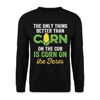 Corn Agriculture Crops Farming Farmer - Unisex Sweatshirt - black - Front - Alina (178cm) & Michal (187cm)