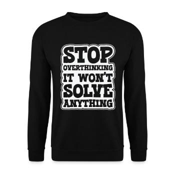 Overthinking Line Art Overthinker Anxiety Drawing - Unisex Sweatshirt - black - Front - Alina (178cm) & Michal (187cm)