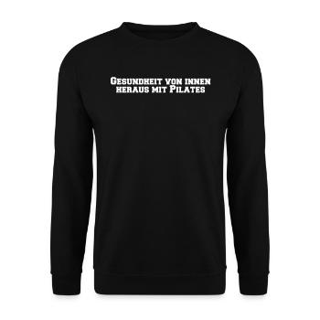 Pilates - Gesundheit von innen heraus mit Pilates - Unisex Pullover - Schwarz - Vorne - Alina (178cm) & Michal (187cm)