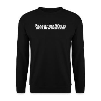 Pilates - Pilates - der Weg zu mehr Beweglichkeit - Unisex Pullover - Schwarz - Vorne - Alina (178cm) & Michal (187cm)