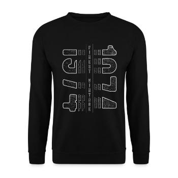 Finest Millésime 1974 Année de naissance 1974 Anniversaire - Sweat-shirt Unisexe - noir - Devant - Alina (178cm) & Michal (187cm)
