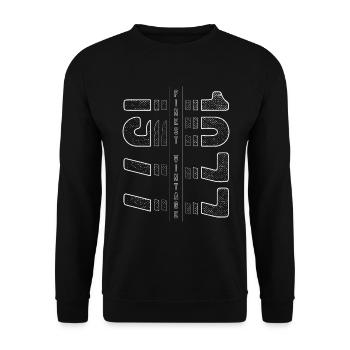 Finest Millésime 1977 Année de naissance 1977 Anniversaire - Sweat-shirt Unisexe - noir - Devant - Alina (178cm) & Michal (187cm)