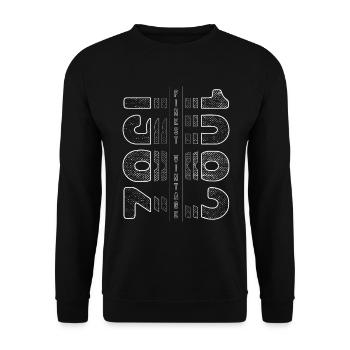 Finest Vintage 1982 Year of birth 1982 Birthday - Unisex Sweatshirt - black - Front - Alina (178cm) & Michal (187cm)