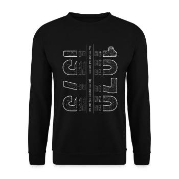 Finest Vintage 1979 Geburtsjahr 1979 Geburtstag - Unisex Pullover - Schwarz - Vorne - Alina (178cm) & Michal (187cm)