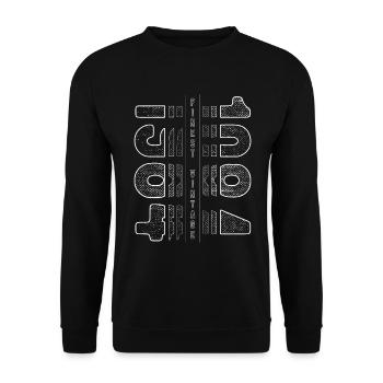 Finest Millésime 1984 Année de naissance 1984 Anniversaire - Sweat-shirt Unisexe - noir - Devant - Alina (178cm) & Michal (187cm)