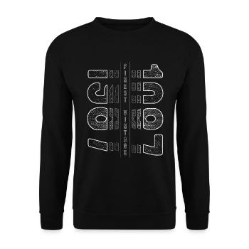 Finest Millésime 1987 Année de naissance 1987 Anniversaire - Sweat-shirt Unisexe - noir - Devant - Alina (178cm) & Michal (187cm)
