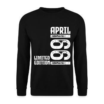 Gift April 1991. Anniversary April 1991. April. - Unisex Sweatshirt - black - Front - Alina (178cm) & Michal (187cm)