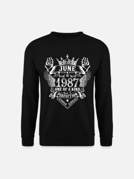 Juni 1987 Jahrestag Juni 1987 Juni - Unisex Pullover - Schwarz