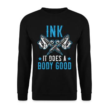 Tattoo Artist's Assistant Tattooing Tattooing Tatt - Unisex Sweatshirt - black - Front - Alina (178cm) & Michal (187cm)