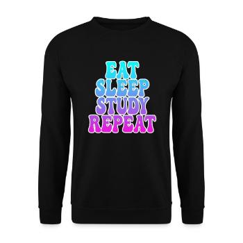 Essen Schlafen Studieren - Unisex Pullover - Schwarz - Vorne - Alina (178cm) & Michal (187cm)