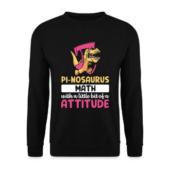 Pi-nosaurus math avec un peu de posture - Sweat-shirt Unisexe - noir - Devant - Alina (178cm) & Michal (187cm)