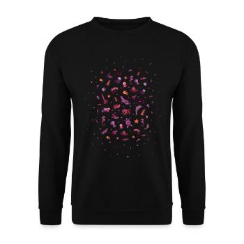 Fischliebhaber Wassertier - Unisex Pullover - Schwarz - Vorne - Alina (178cm) & Michal (187cm)
