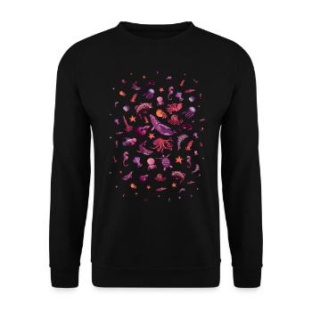 Marine animal Marine animal Aquarist - Unisex Sweatshirt - black - Front - Alina (178cm) & Michal (187cm)