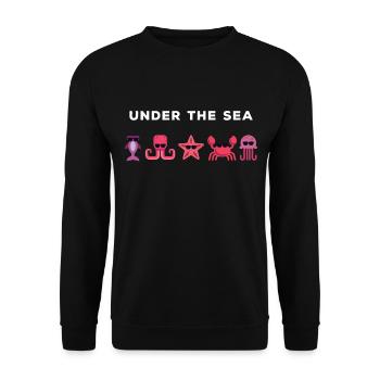 Wassertier Zukünftiger - Unisex Pullover - Schwarz - Vorne - Alina (178cm) & Michal (187cm)