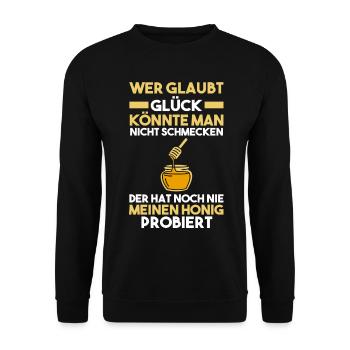 Bienenzüchter Imker Biene Bienen - Unisex Pullover - Schwarz - Vorne - Alina (178cm) & Michal (187cm)