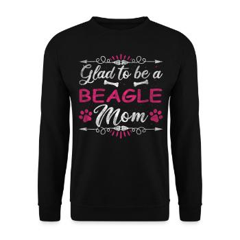 Dog Mom Glad To Be A Beagle Mom - Unisex Sweatshirt - black - Front - Alina (178cm) & Michal (187cm)