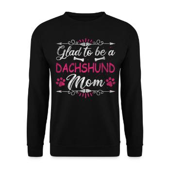 Dog Mom Glad To Be A Dachshund Mom - Unisex Sweatshirt - black - Front - Alina (178cm) & Michal (187cm)