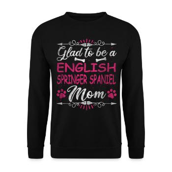 Dog Mom Glad To Be A English Cocker Spaniels Mom - Unisex Pullover - Schwarz - Vorne - Alina (178cm) & Michal (187cm)