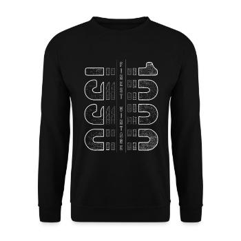 Finest Vintage 1990 Year of birth 1990 Birthday - Unisex Sweatshirt - black - Front - Alina (178cm) & Michal (187cm)