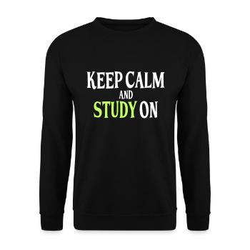 Studieren Spruch - Unisex Pullover - Schwarz - Vorne - Alina (178cm) & Michal (187cm)