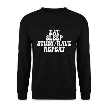 Studieren und Raven - Unisex Pullover - Schwarz - Vorne - Alina (178cm) & Michal (187cm)