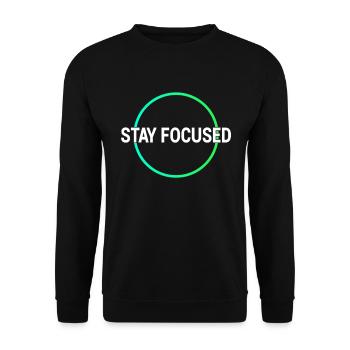 Focus Learning Shirt - Unisex Sweatshirt - black - Front - Alina (178cm) & Michal (187cm)