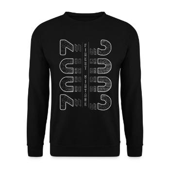 Finest Vintage 2002 Geburtsjahr 2002 Geburtstag - Unisex Pullover - Schwarz - Vorne - Alina (178cm) & Michal (187cm)