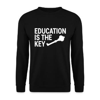 Éducation Dicton clé - Sweat-shirt Unisexe - noir - Devant - Alina (178cm) & Michal (187cm)